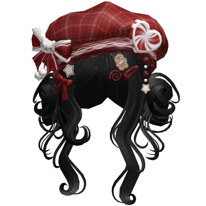♡ Christmas Swirly Wispy Buns (Black)