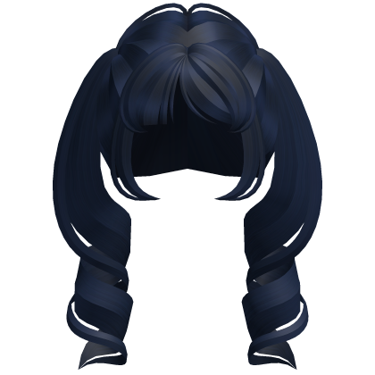 Soft Dolly Curled Pigtails (Blue)