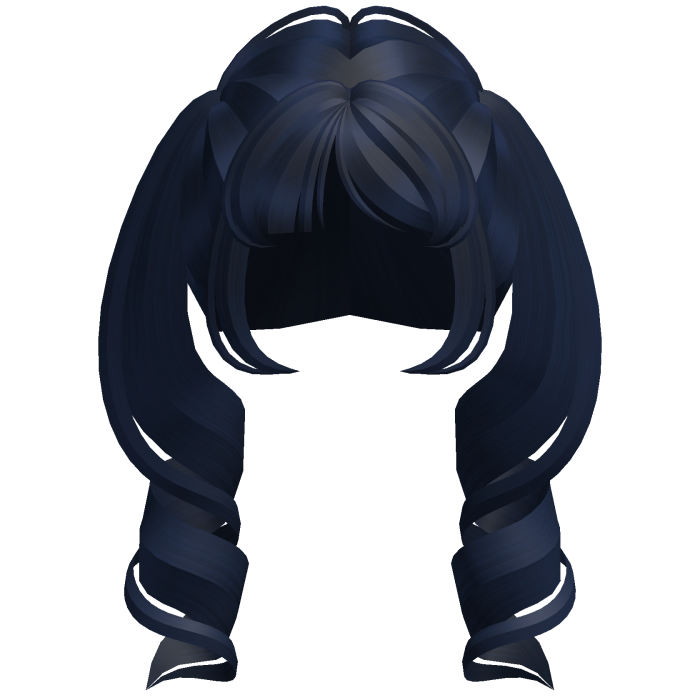 Soft Dolly Curled Pigtails (Blue)