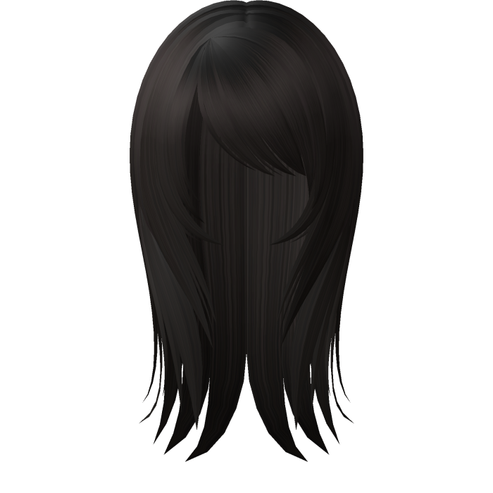 ☆ fatal emo doll messy straight hair dark brown