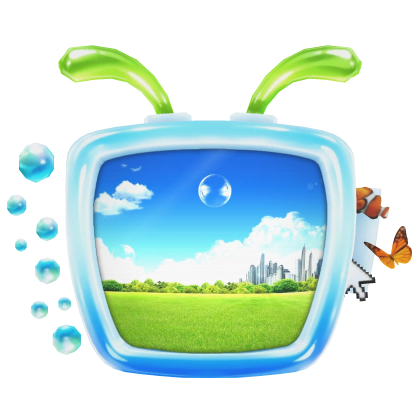 [📺] Frutiger Aero Webcore Sky Eco TV Head 🌍