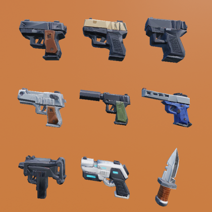 16 Free Low Poly FPS Weapons and Military Models