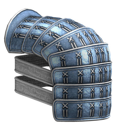 Blue & White Samurai Pauldron - Left Roblox item