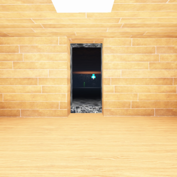 A wooden scarecrow with a cobblestone heart