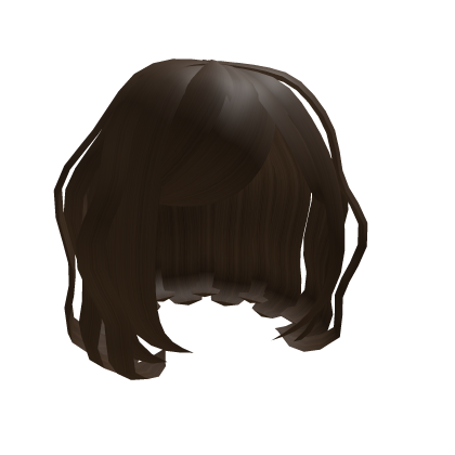 Cute messy brown short curly hair  Roblox item