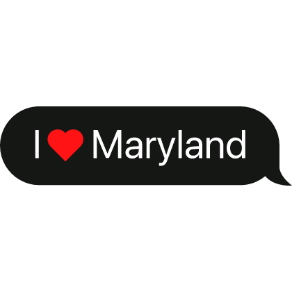 I heart Maryland text bubble thumbnail
