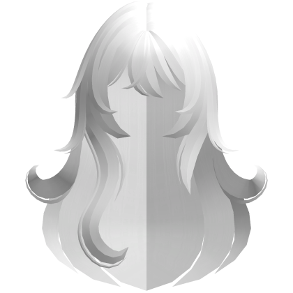 kawaii fluffy messy long anime hair white