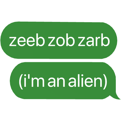 zeeb zob zarb (i'm an alien) text thumbnail