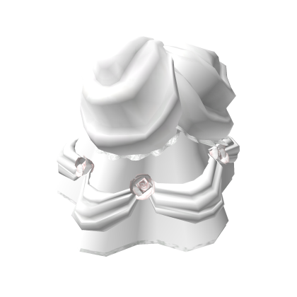 Elegant White Rose Rococo White Train Skirt thumbnail
