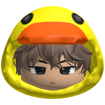 Messy Brown Hair w Duck Hood Roblox item
