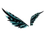 [ Gift ] Teal Easter Goth Giftwrap Wings