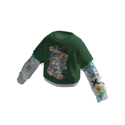 Longsleeve - Green w grey thumbnail