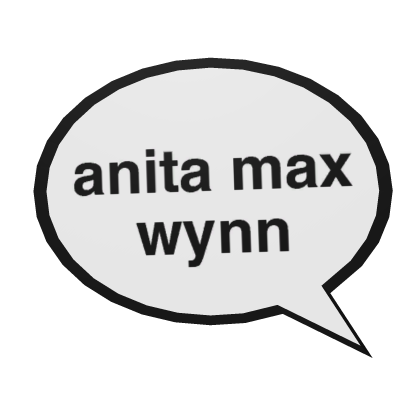 Max Win Anita Speech Bubble Roblox item