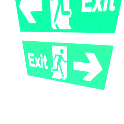 Glowing EXIT Signs