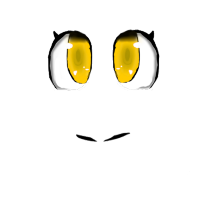 Girl anime face golden eyes Roblox decal