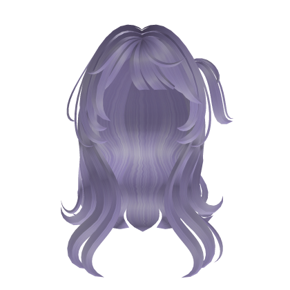 Cute Soft Fluffy Purple Hair Side Ponytail Roblox item