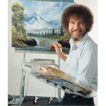Bob Ross eating rocks.