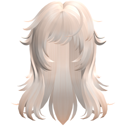 fluffy layered wolfcut in light blonde Roblox item