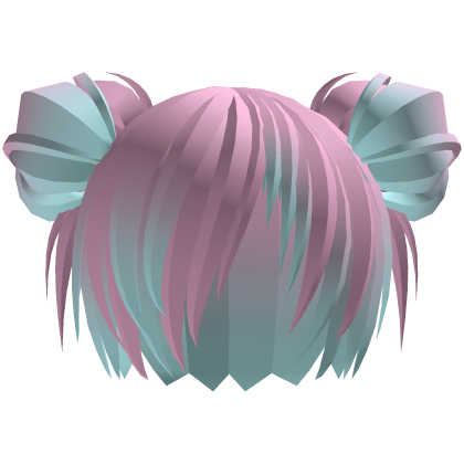 ᨳ𐔌՞҂ ˕ ֊՞𐦯ᜊ pastel pink blue tousled emo buns Roblox item