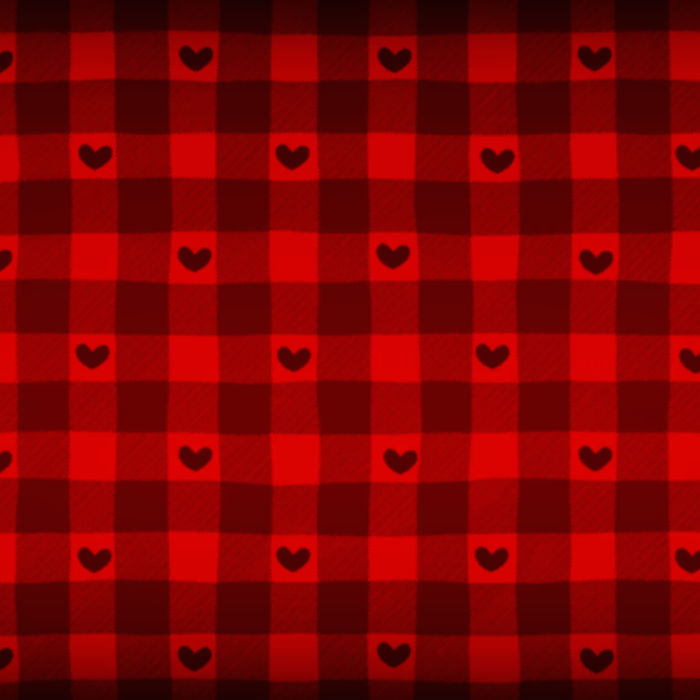Red Plaid Hearts