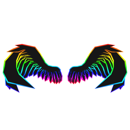Cartoony Rainbow Wings