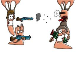 SWORD FIGHT AND GUN FIGHT WORMS