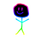 Cartoony Rainbow Stickman
