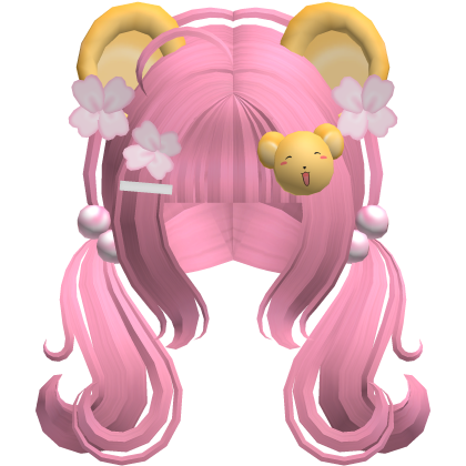 pink whimsy kero chan cute hair w ears
