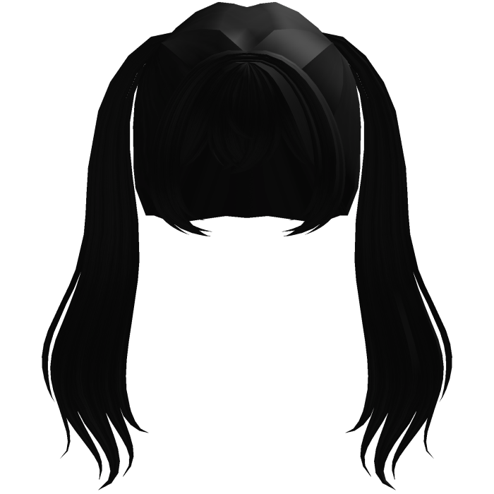 Adorable Miku Anime Long Pigtails In Black