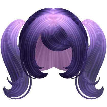Cute Dolly Curly Pigtails (Galaxy Purple) Roblox item