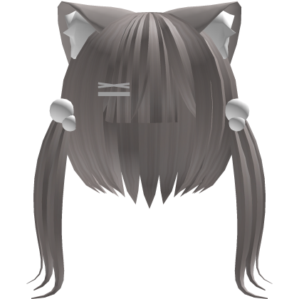 kawaii adorable kitty ears pigtails cute Roblox item