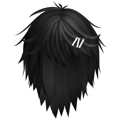 Black Long Vkei hair Emo Boy Hair Roblox item