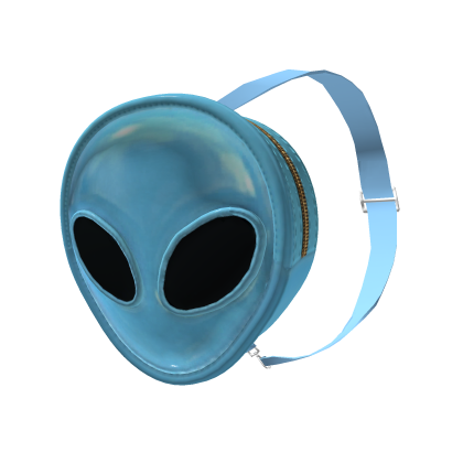 Blue Alien Head Backpack Y2K Aesthetic 
