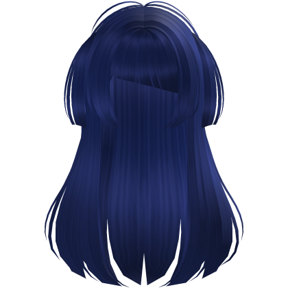 Dark blue Long Doll Hair with Mini Pigtails