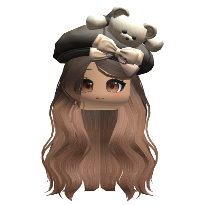 Kawaii Wavy Hair w/ Bear Beret