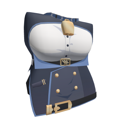 Ako White Shirt w/ Blue Jacket & Black Dress Roblox item