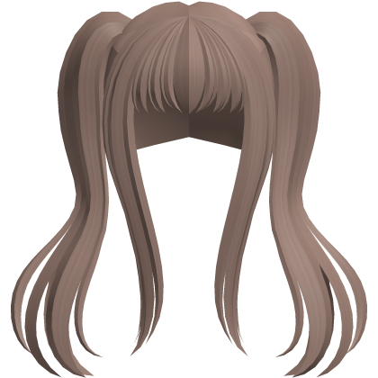 🐾 big long wispy anime pigtails moe brown