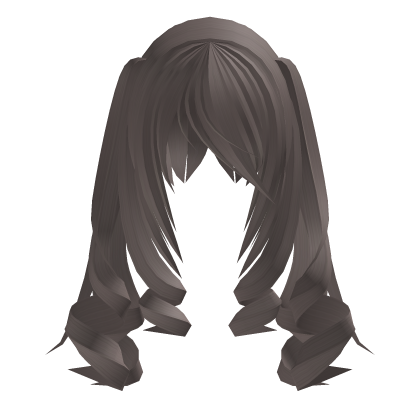 ✙ | moe vampire curly side pigtails in ash brown