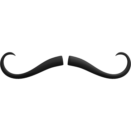 Black Thin Mustache Cute Nerdy Fancy Moustache