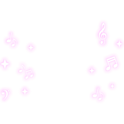 ♡ : pink glowing kawaii music notes aura Roblox item