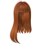 Red Messy Hime Cut
