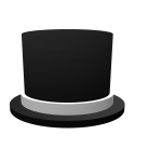 Black and white top hat