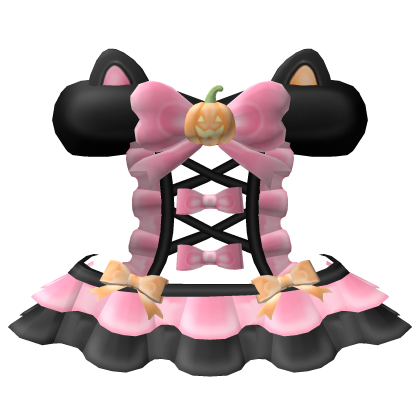 . ‿ ♡ spooky halloween pumpkin kitty corset ! Roblox item