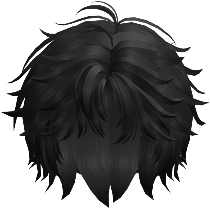 Black Messy Wolfcut 