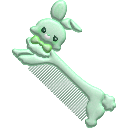 Kawaii Cute Hair Comb Sparkle Rabbit Bunny Green Roblox item