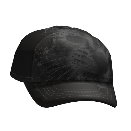 Baseball Cap W/ Grunge Cat Graphic