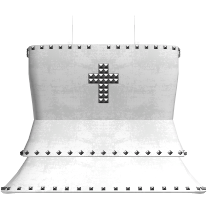White emo studded tiered cross dress