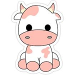 thee cute strawberry cows