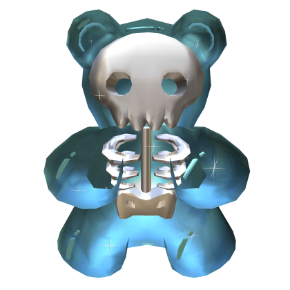 Skeleton Blue Gummy Bear Sparkle Aura Confetti Roblox item