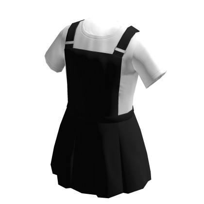 Black Simple Overall Dress